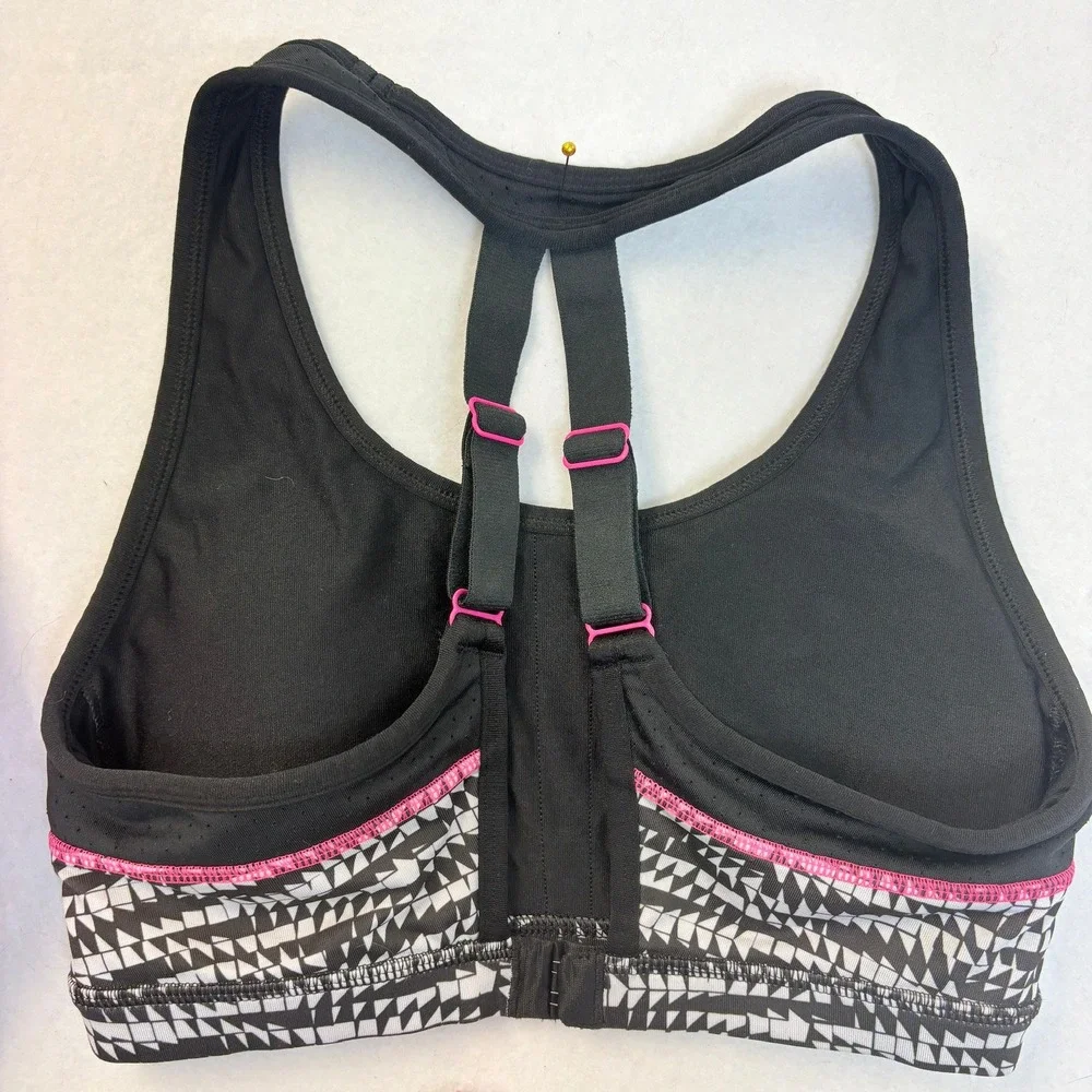 Lot of 3 Sports Bras Sweaty Betty & Nike Run Champion Pink Black Geometric Sz S